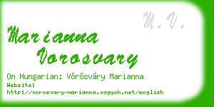 marianna vorosvary business card